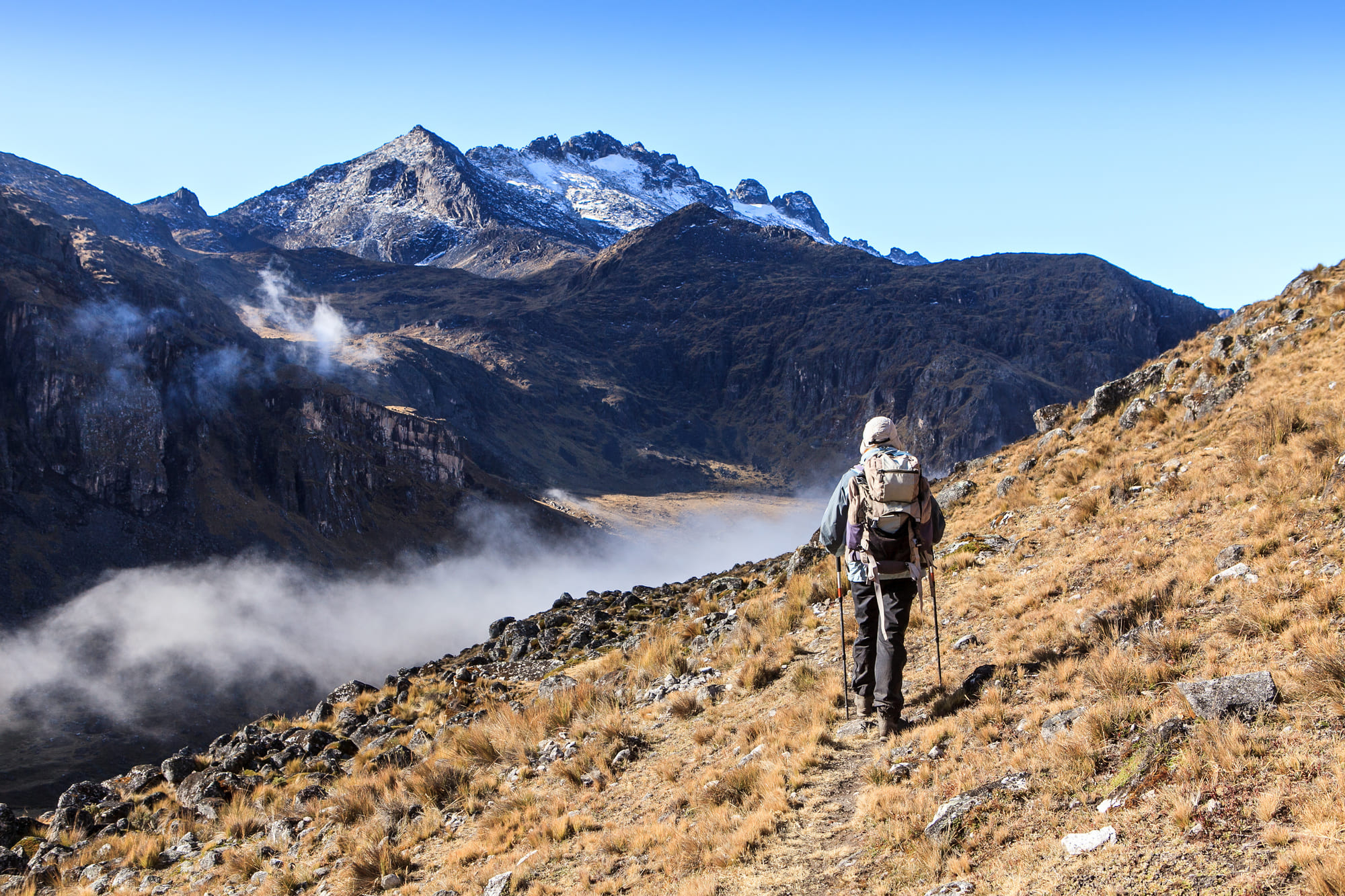Randonneur en Bolivie